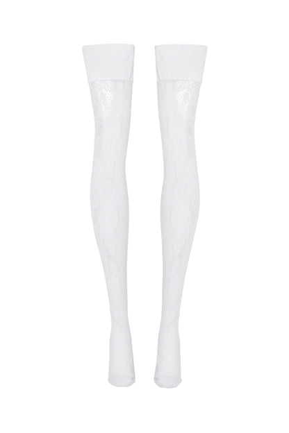 Alessandra Rich lace thigh-high stockings with