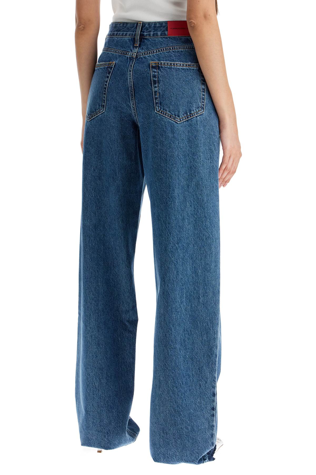 Alessandra Rich baggy jeans with applique