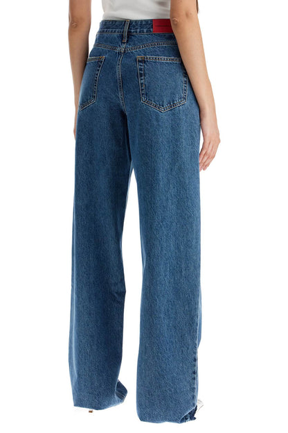 Alessandra Rich baggy jeans with applique