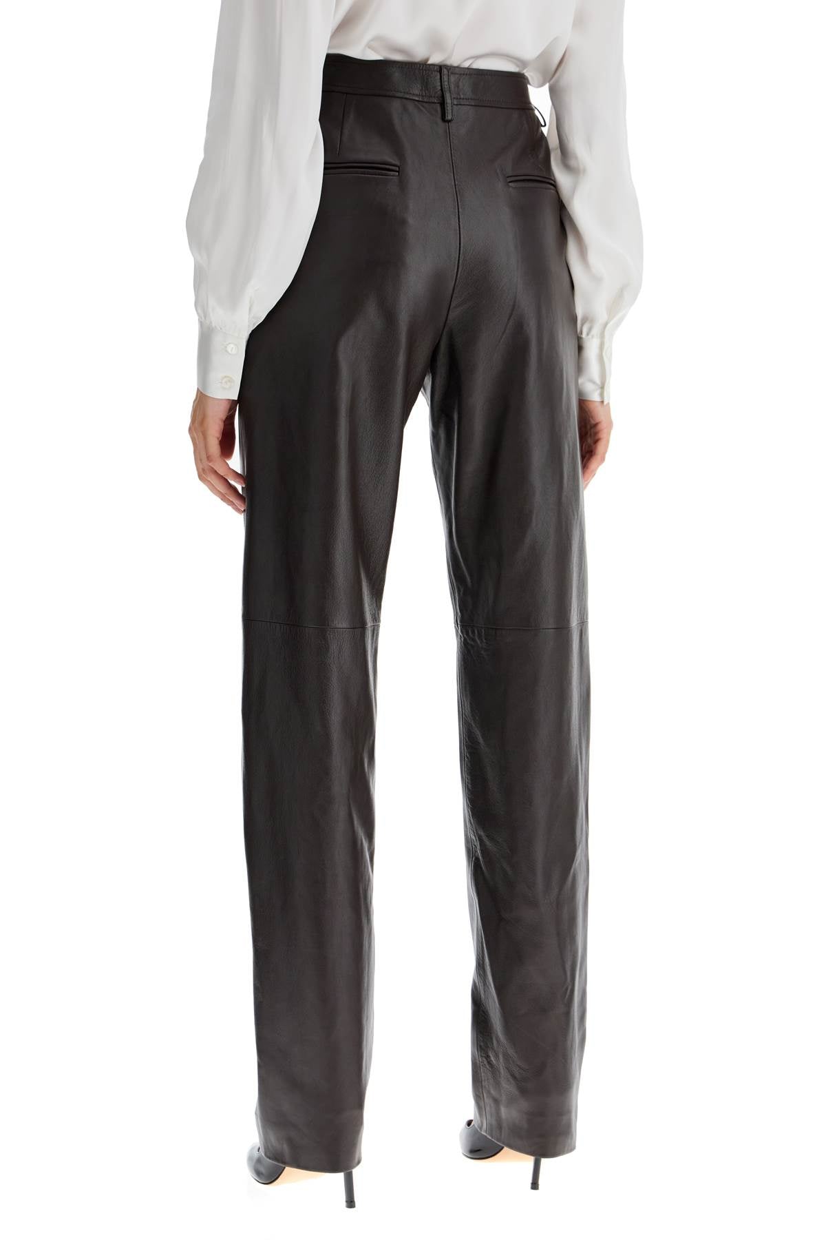 Alessandra Rich leather carrot-shaped pants