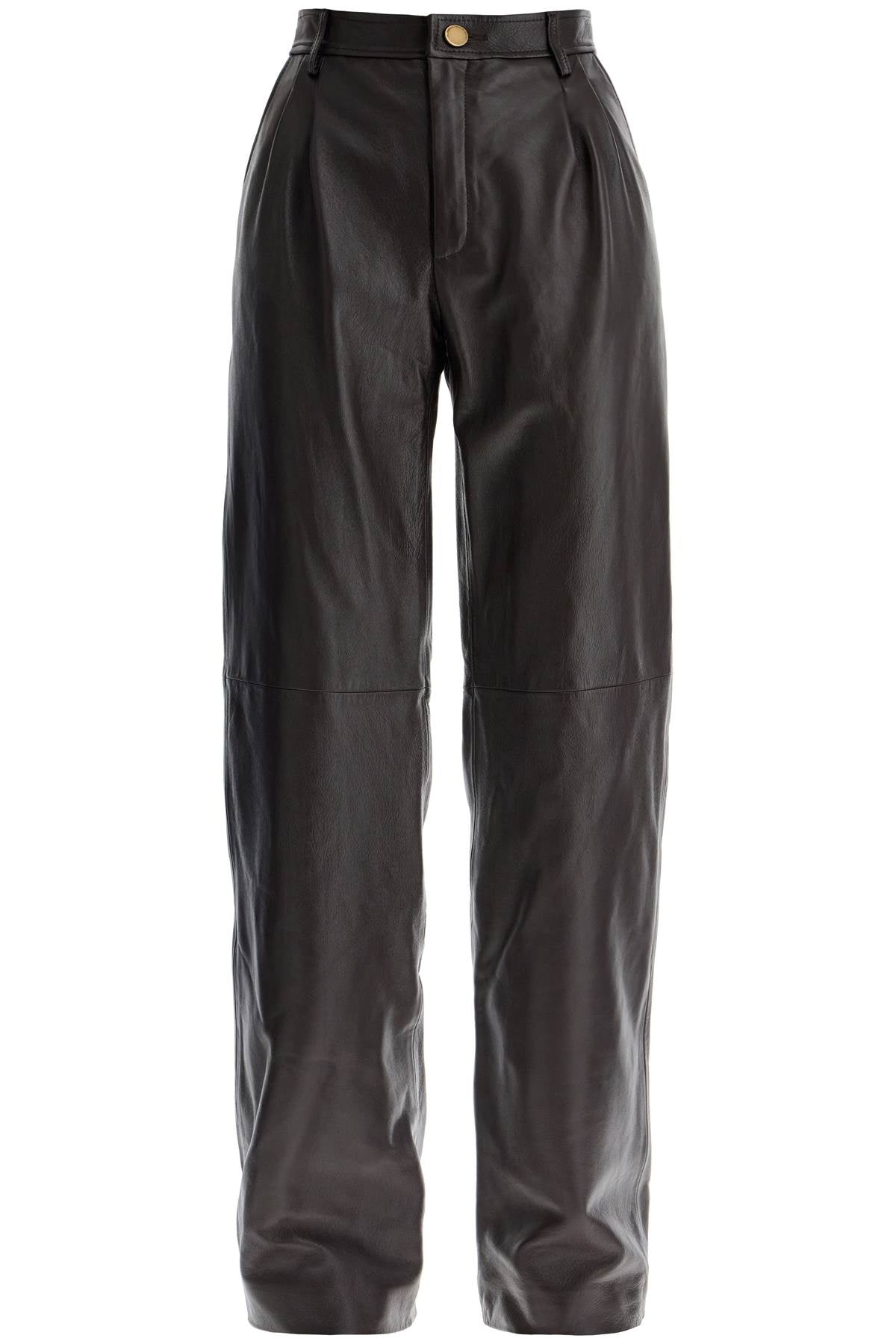 Alessandra Rich leather carrot-shaped pants