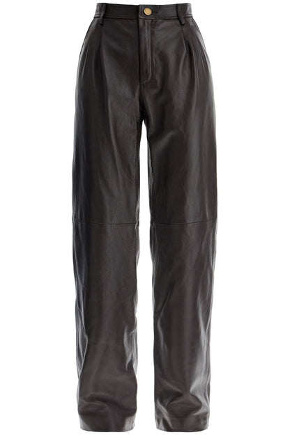 Alessandra Rich leather carrot-shaped pants