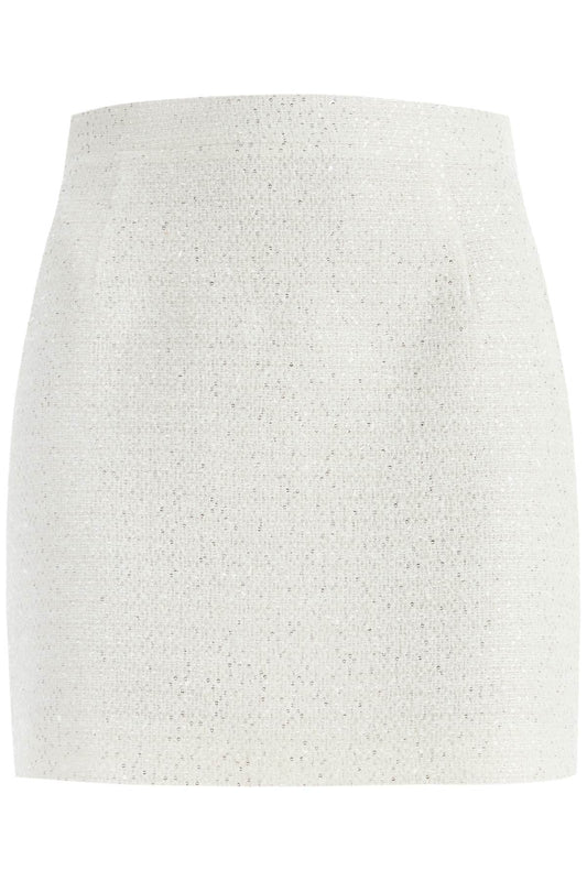 Alessandra Rich tweed mini skirt with sequins