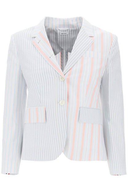 Thom Browne funmix striped oxford blazer