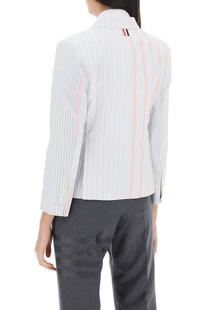 Thom Browne funmix striped oxford blazer