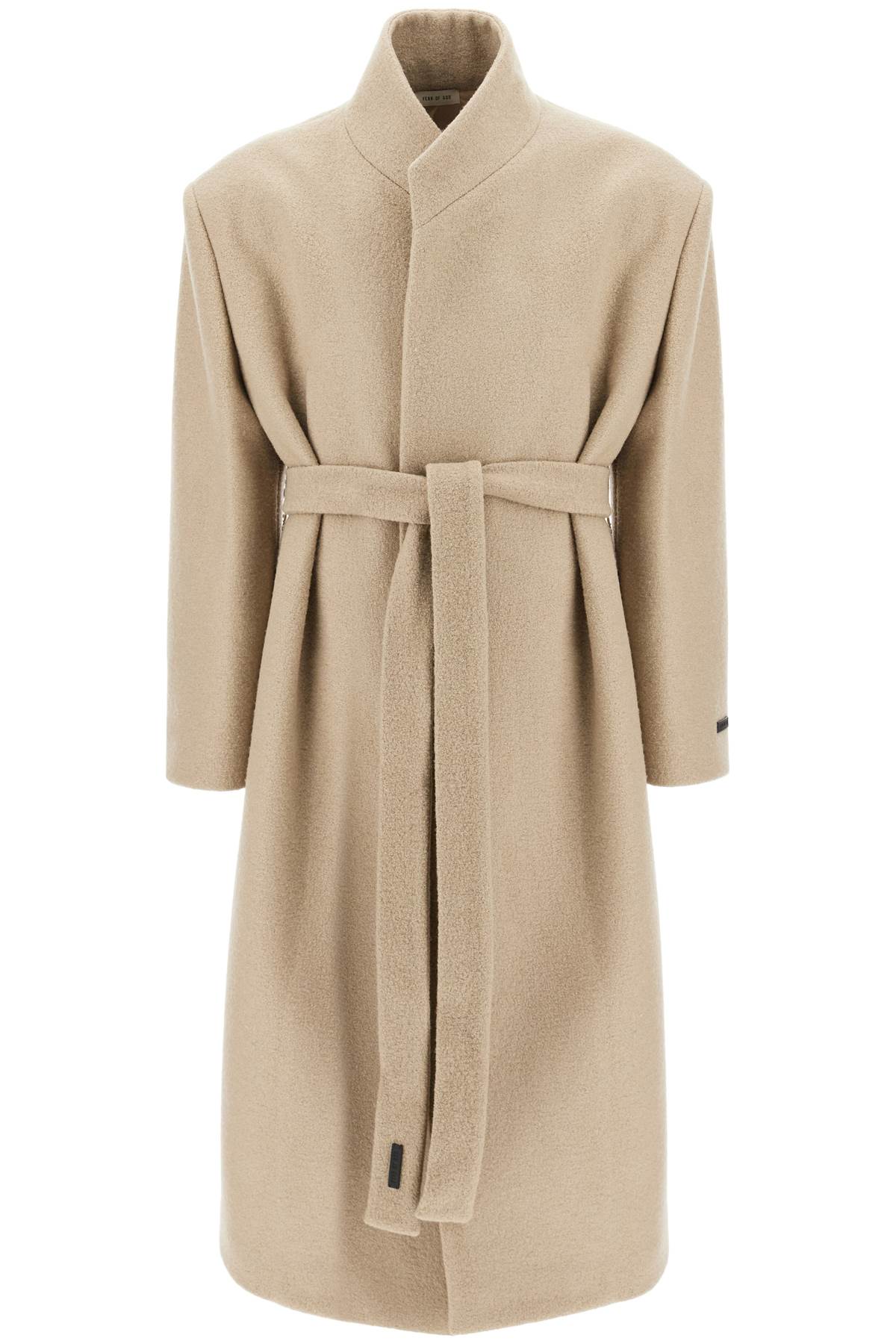 Fear Of God wool coat with high collar and boiled wool