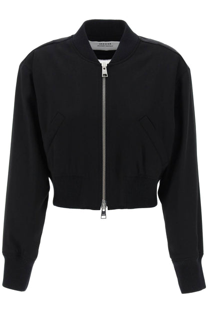 Ami Alexandre Matiussi cropped twill bomber jacket