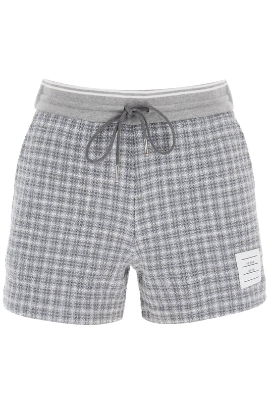 Thom Browne check tweed sweatshorts