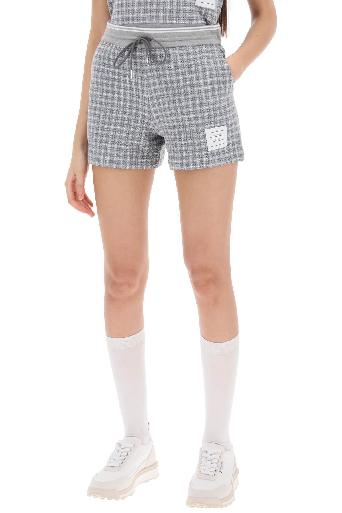 Thom Browne check tweed sweatshorts