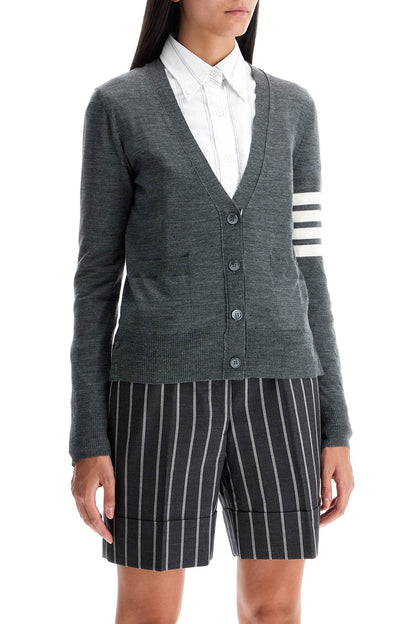 Thom Browne 4-bar wool melange cardigan