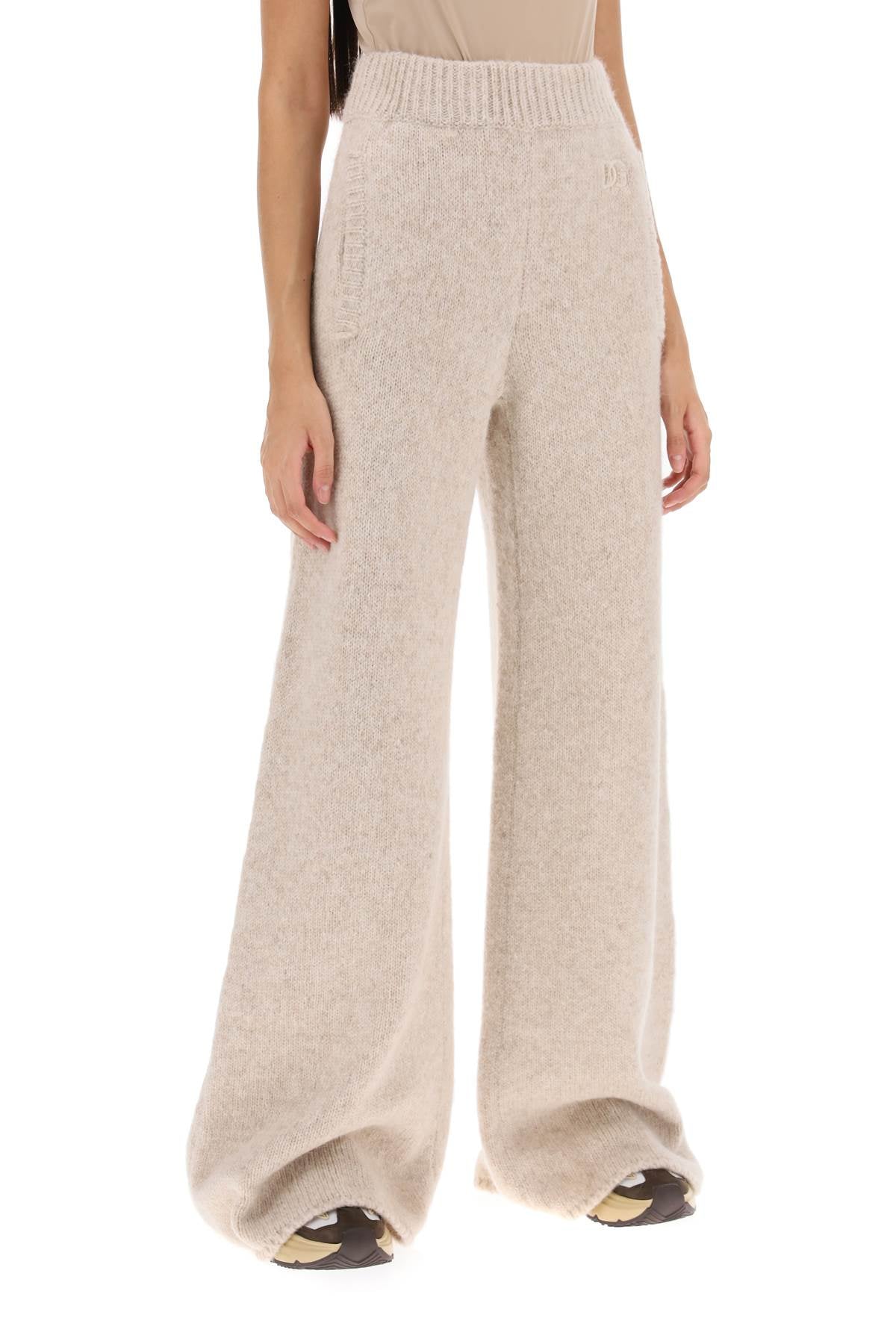 Dolce & Gabbana llama knit flared pants