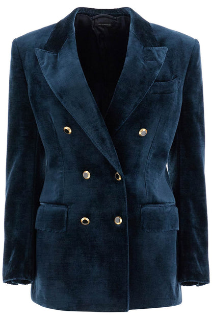 Tom Ford wallis velvet double-breasted jacket