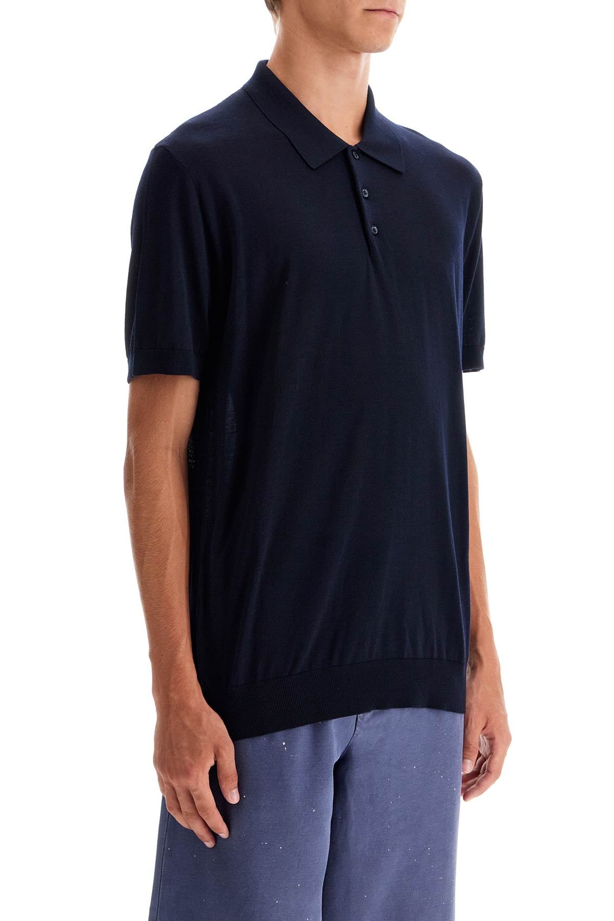 Golden Goose short-sleeved wool polo shirt