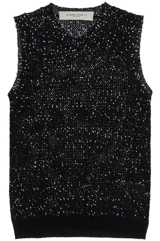 Golden Goose knitted vest with sequins embell