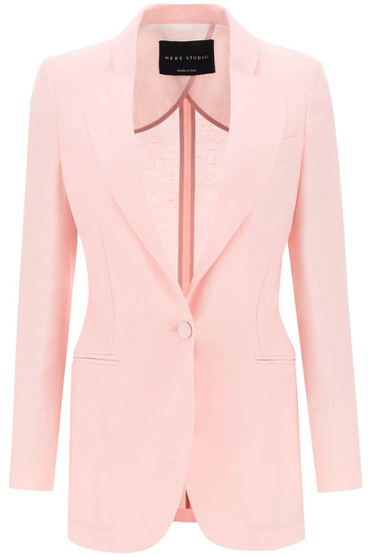 Hebe Studio single-breasted blazer in linen