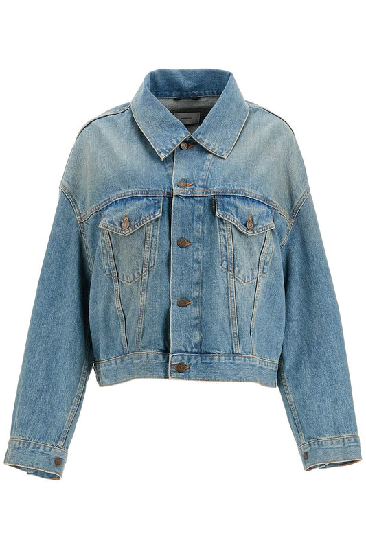 Haikure denim boxy jacket with spencer