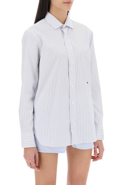 Homme Girls striped poplin shirt