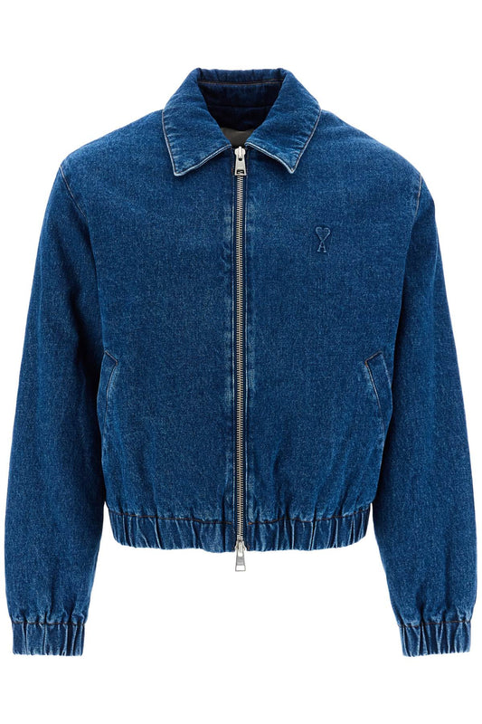 Ami Alexandre Matiussi denim bomber jacket for