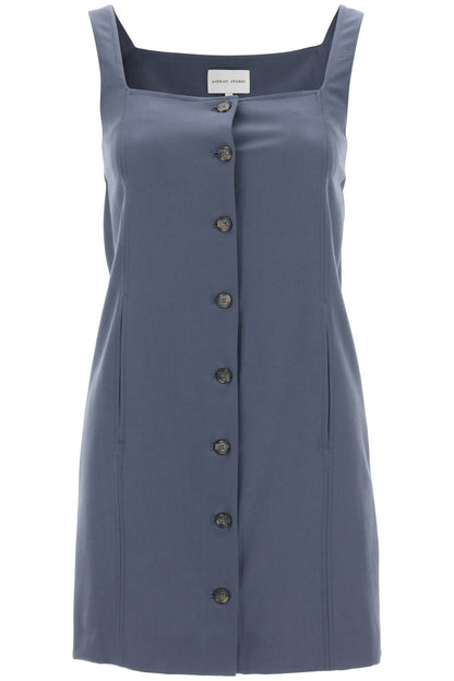 Loulou Studio buttoned pinafore dress