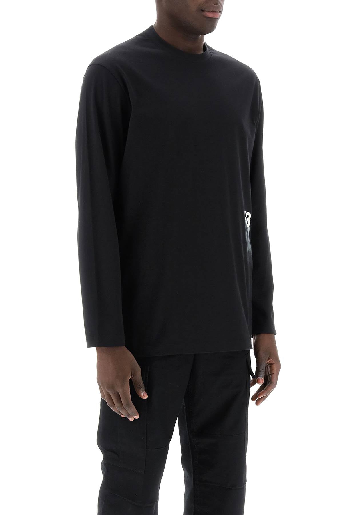 Y-3 long-sleeved t-shirt with logo print