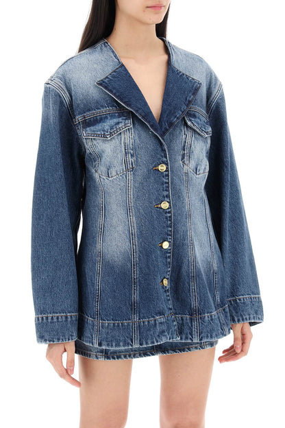 Ganni "denim blazer with sparkle