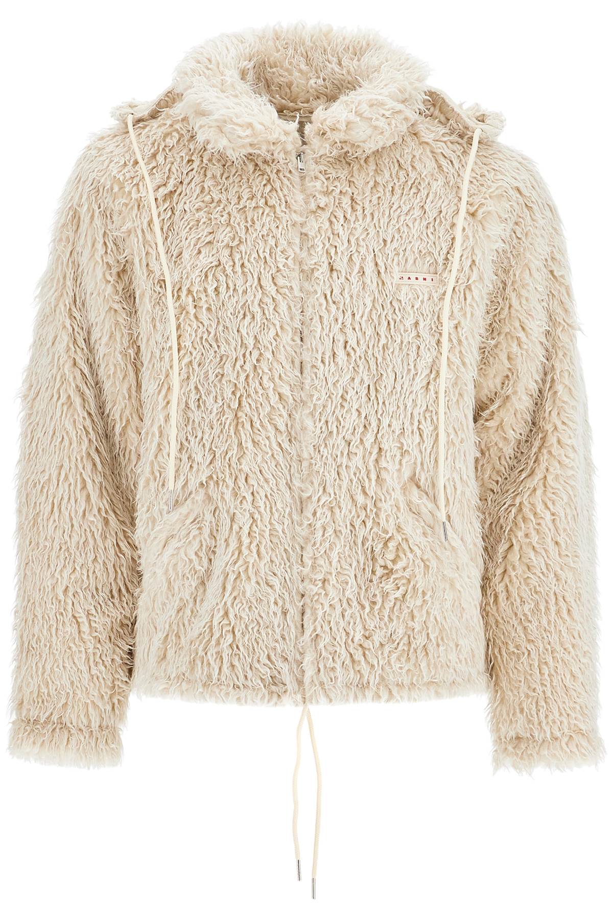 Marni faux fur jacket with removable hood.