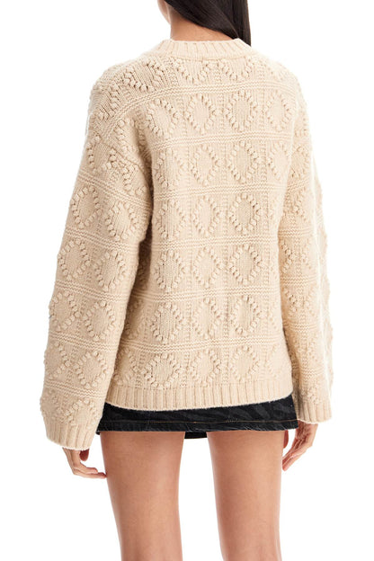 Ganni wool and cotton blend pullover