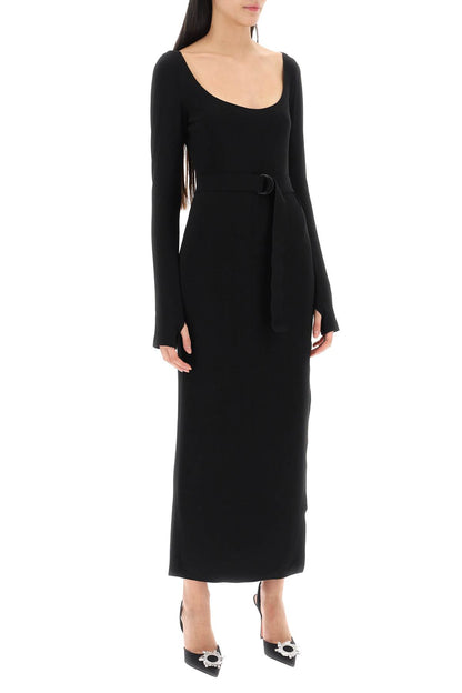 Norma Kamali scoop neckline maxi dress