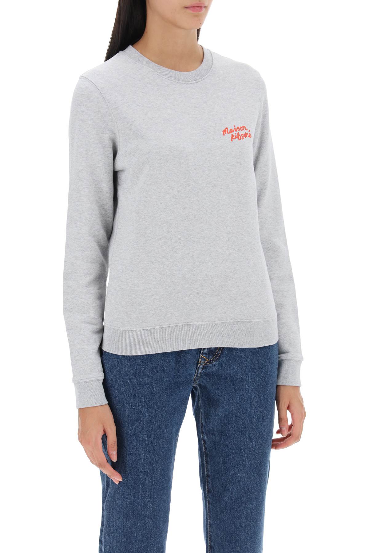 Maison Kitsune crew-neck sweatshirt with logo lettering