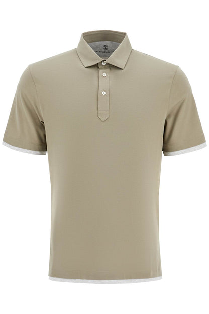 Brunello Cucinelli polo with faux