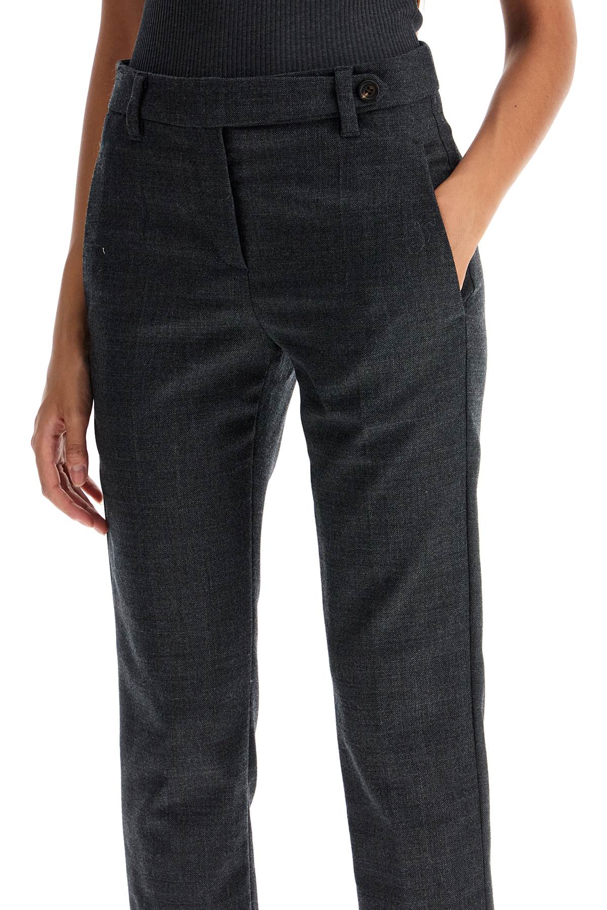 Brunello Cucinelli woolen cigarette pants for women