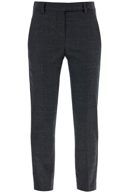 Brunello Cucinelli woolen cigarette pants for women