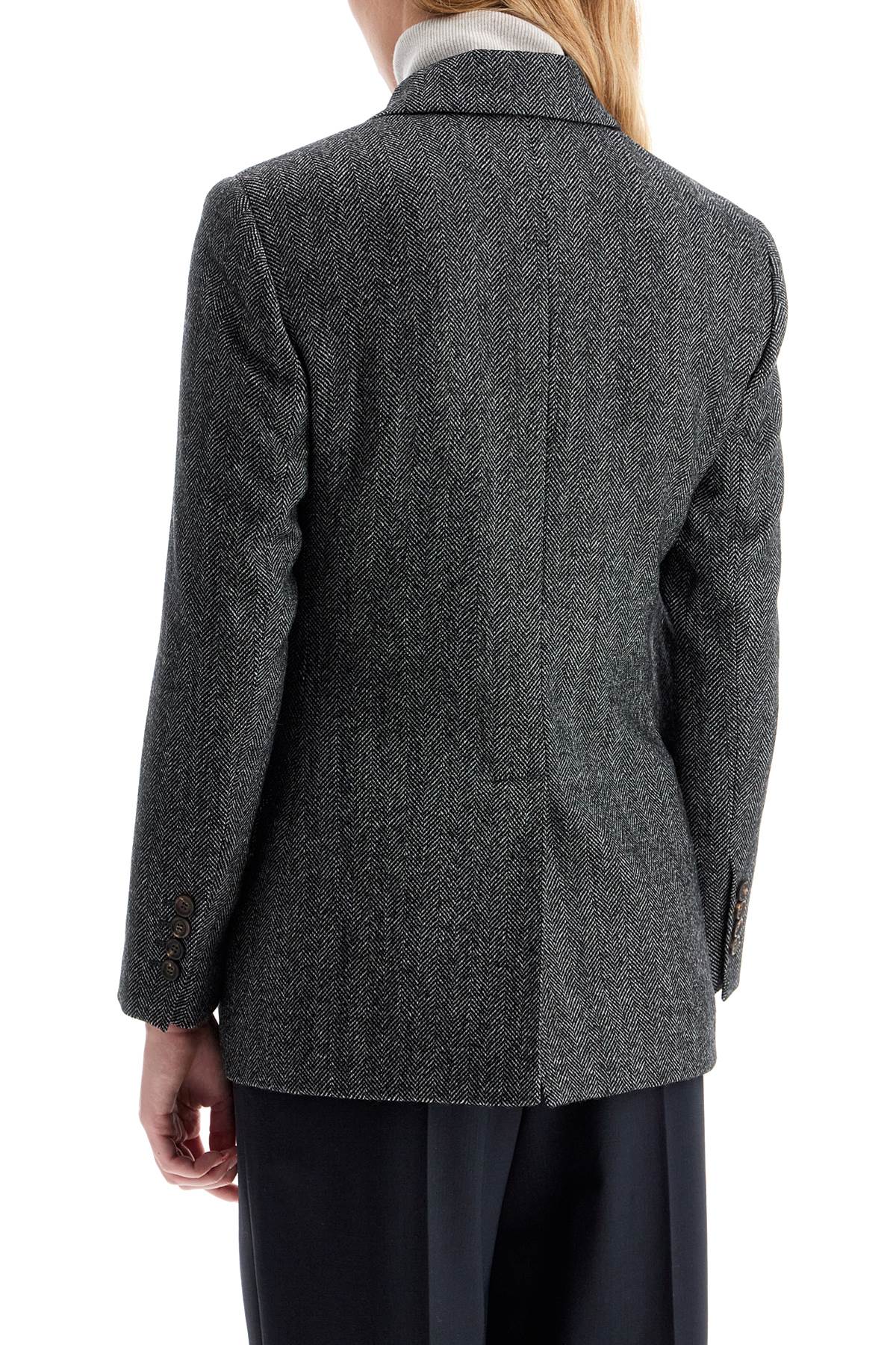 Brunello Cucinelli "chevron wool carded techno jacket"