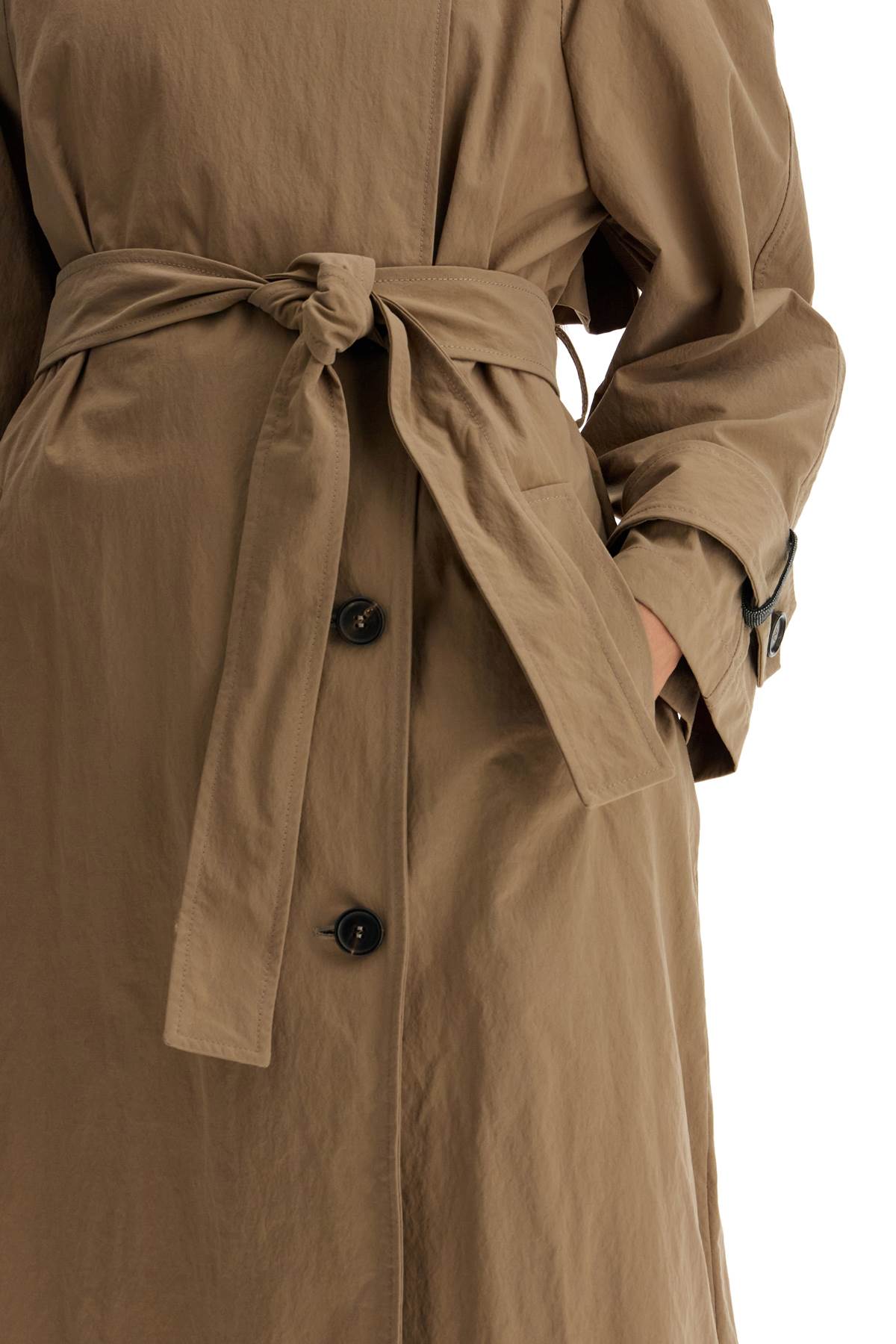 Brunello Cucinelli 'trench coat with shiny cuff details