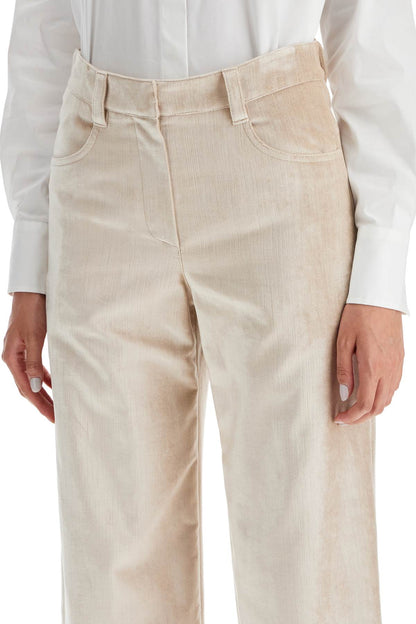 Brunello Cucinelli velvet pants for a stylish look.