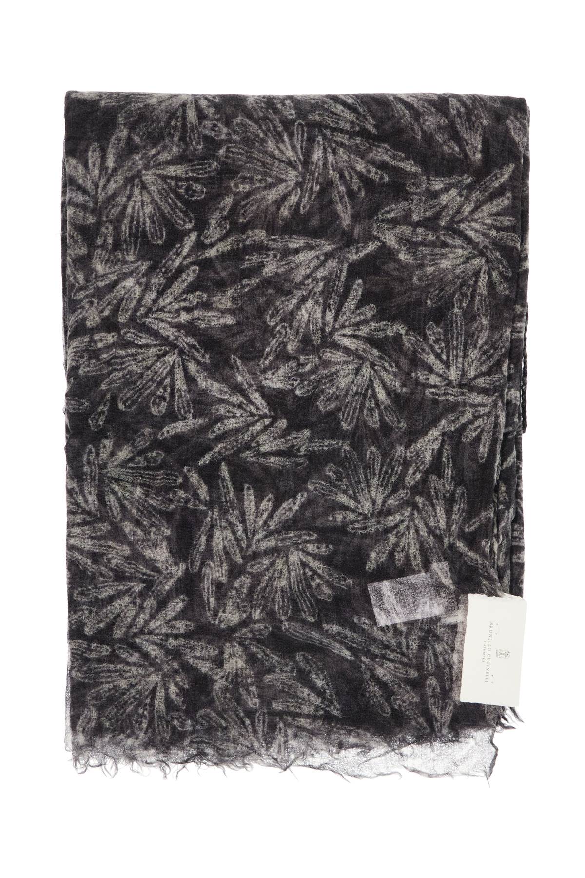 Brunello Cucinelli "cashmere scarf with fern print"