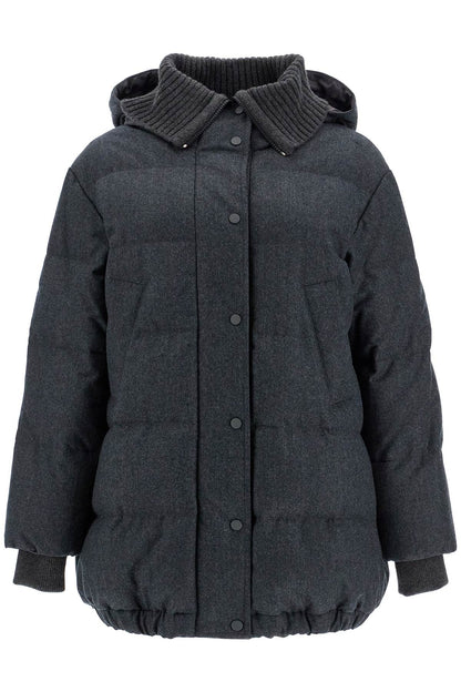 Brunello Cucinelli woolen down jacket with hood