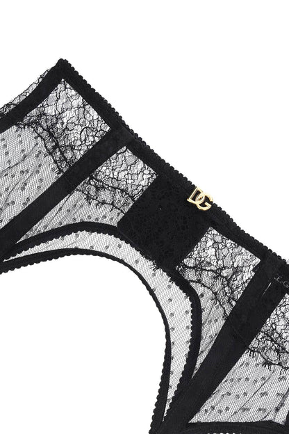 Dolce & Gabbana lace garter belt with logo