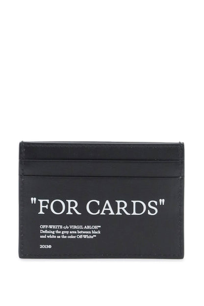 Off-White bookish card holder with lettering