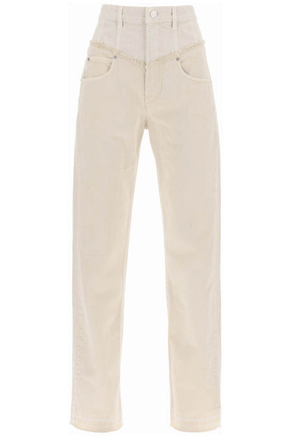 Isabel Marant noemie loose jeans in two-tone denim