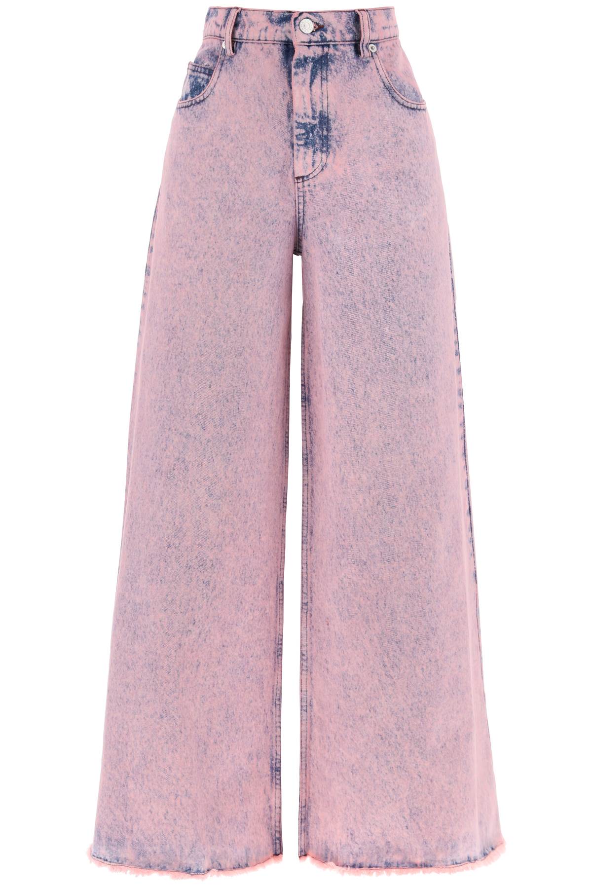 Marni wide leg jeans in overdyed denim