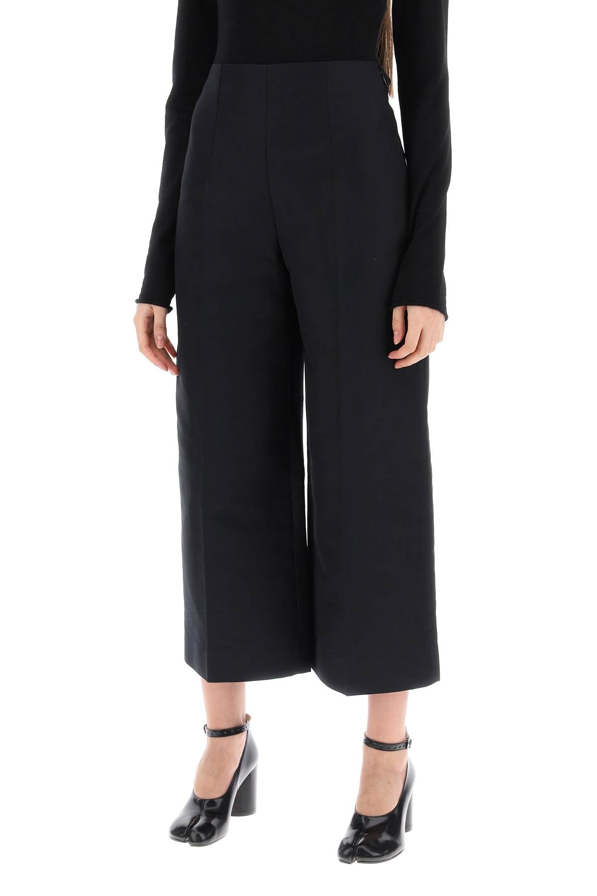 Marni wide-legged cropped pants with flared