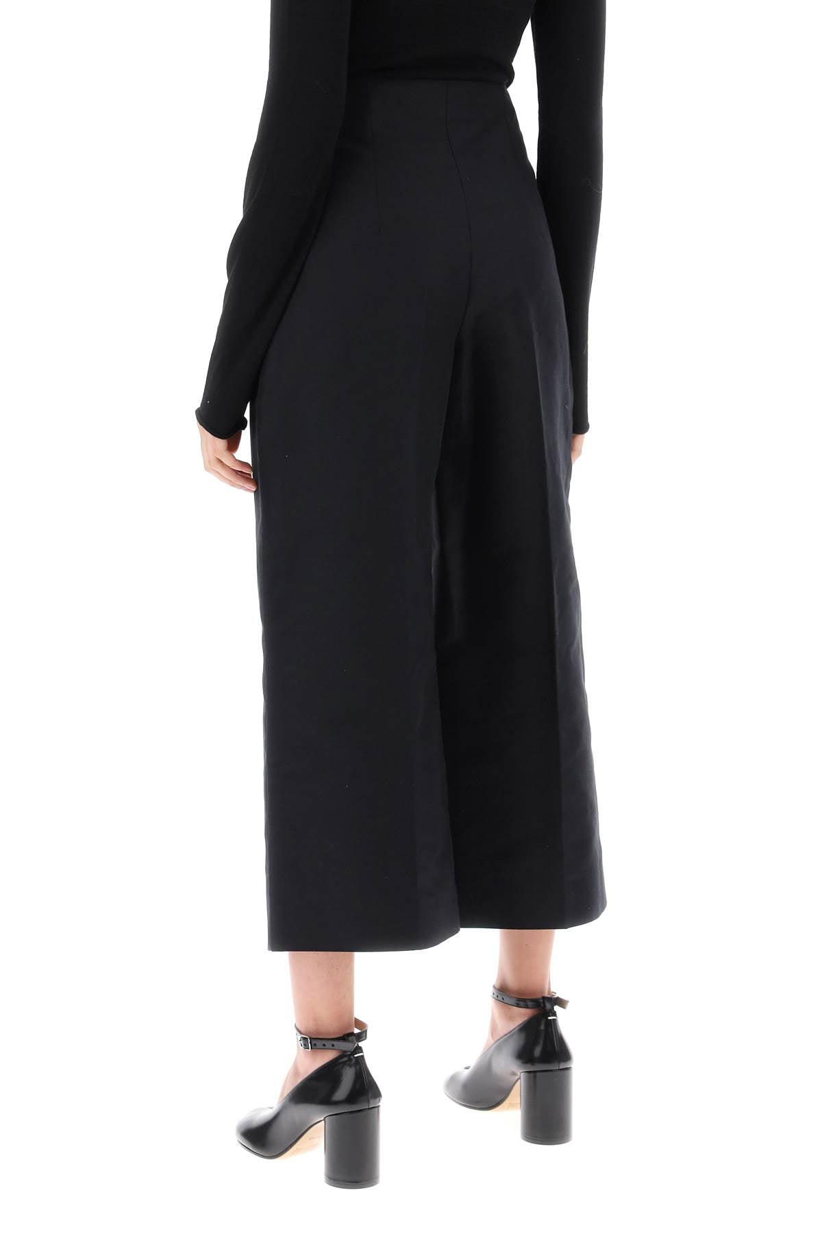 Marni wide-legged cropped pants with flared