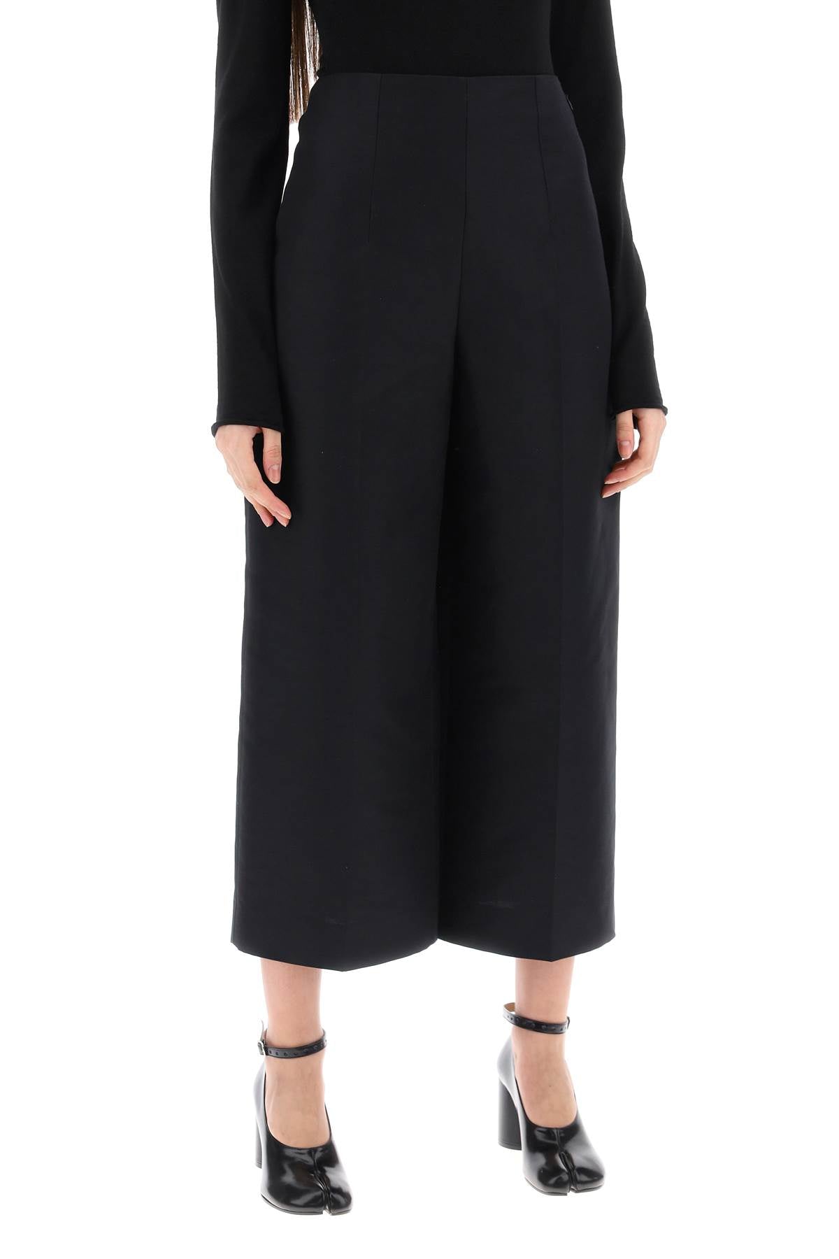 Marni wide-legged cropped pants with flared