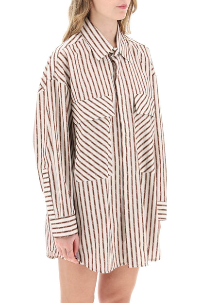 Amiri striped maxi shirt