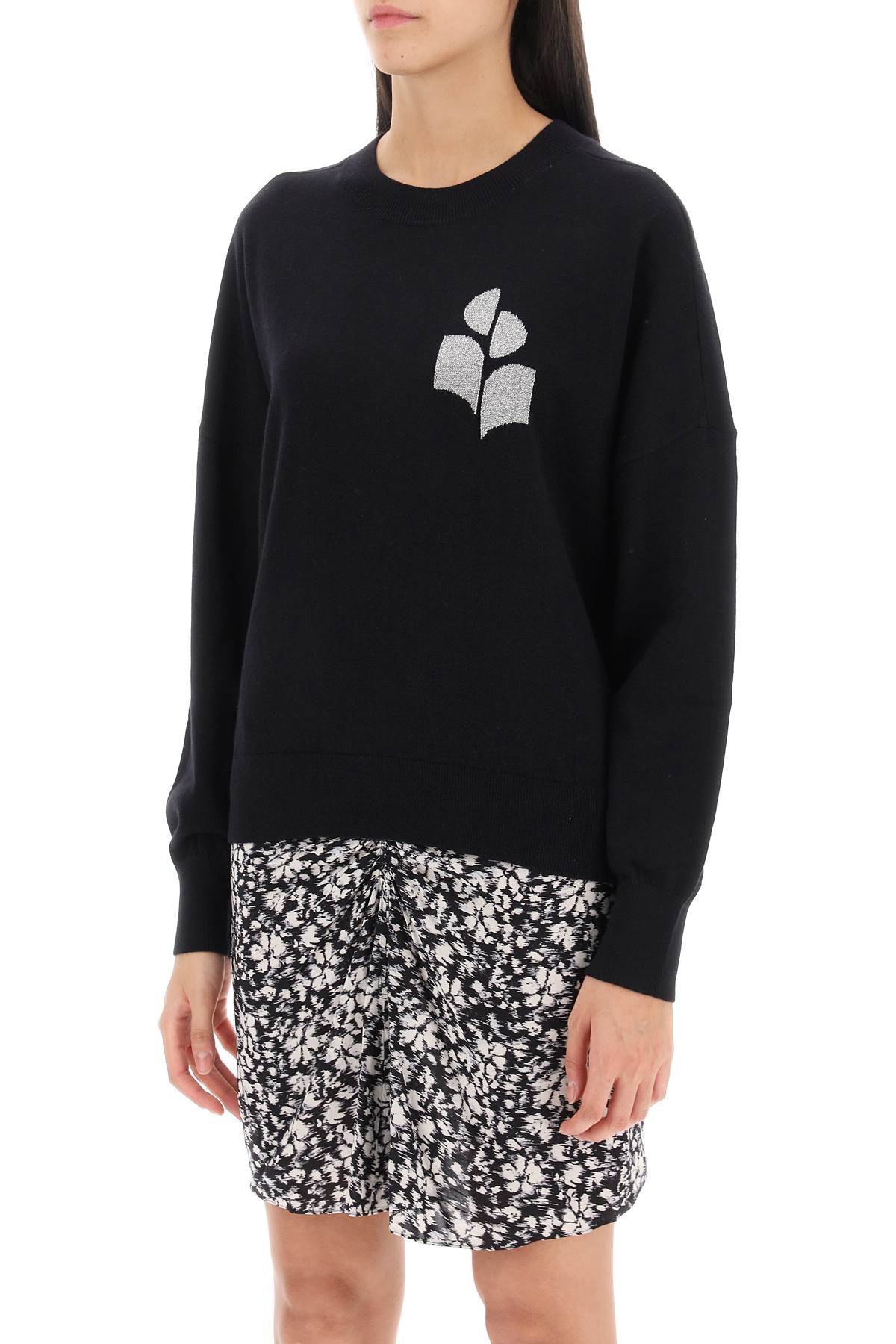 Isabel Marant Etoile marisans sweater with lurex logo intarsia