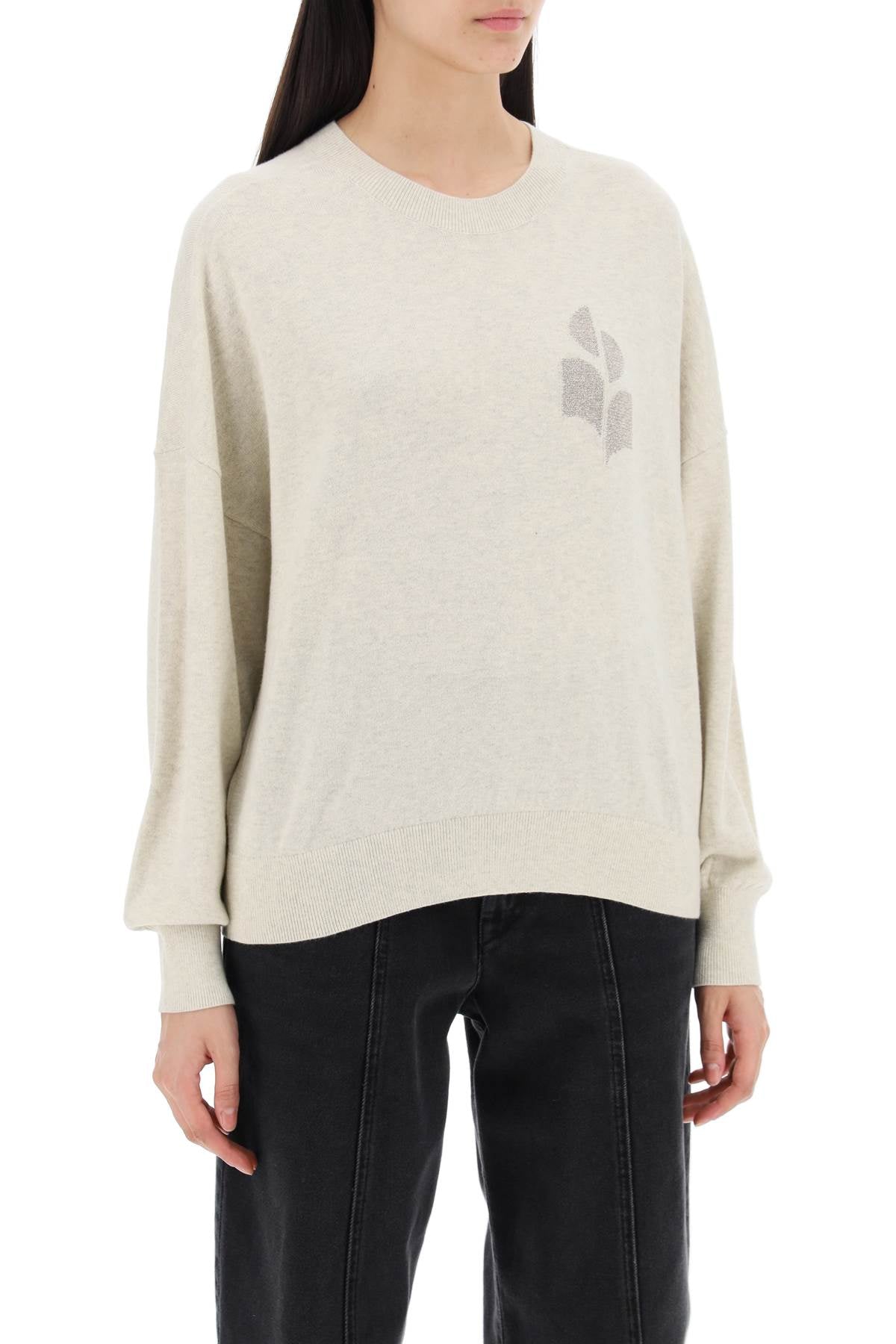 Isabel Marant Etoile marisans sweater with lurex logo intarsia