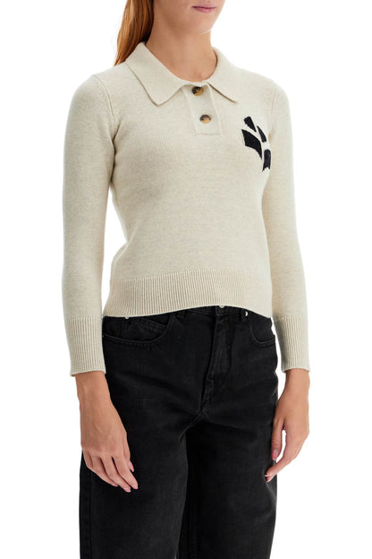 Isabel Marant Etoile cotton and wool nola polo pullover