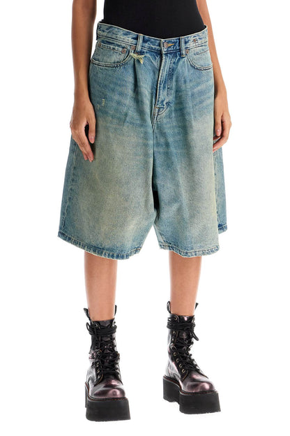 R13 denim baggy bermuda shorts