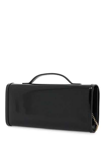 Roger Vivier brushed leather belle vivier clutch bag